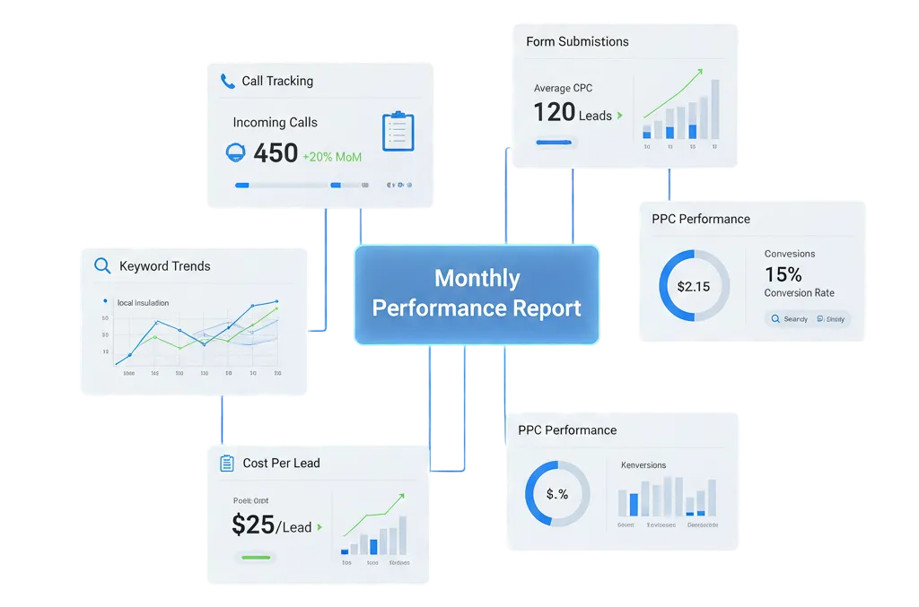 Analytics, Tracking & Monthly Performance Reports