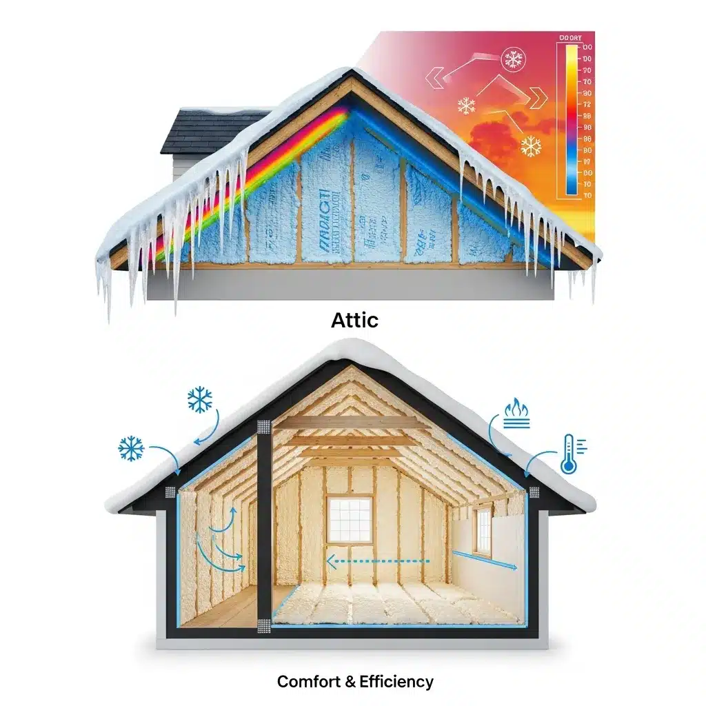 ice dam prevention and indoor comfort