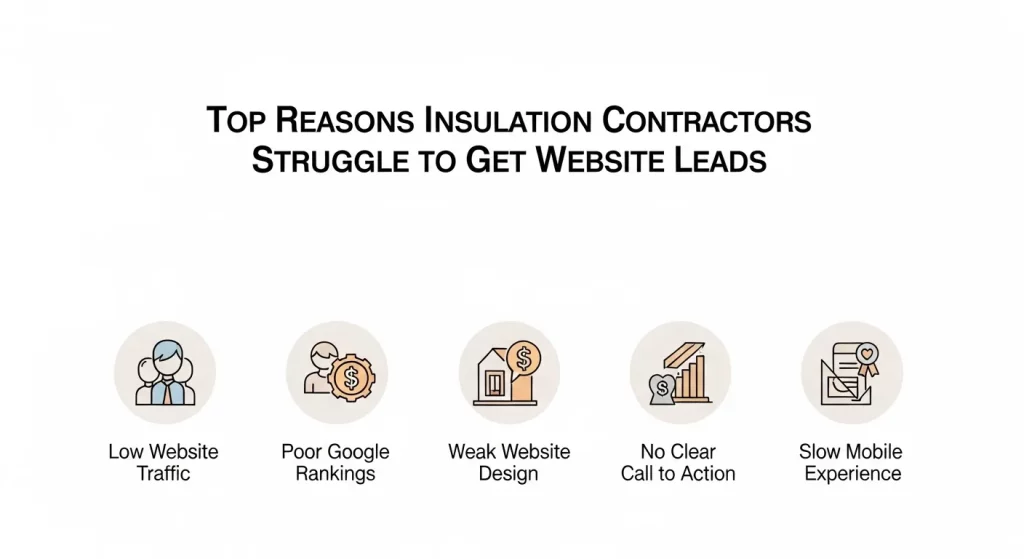 Top Reasons Insulation Contractors Struggle to Get Website Leads Top Reasons Insulation Contractors Struggle to Get Website Leads