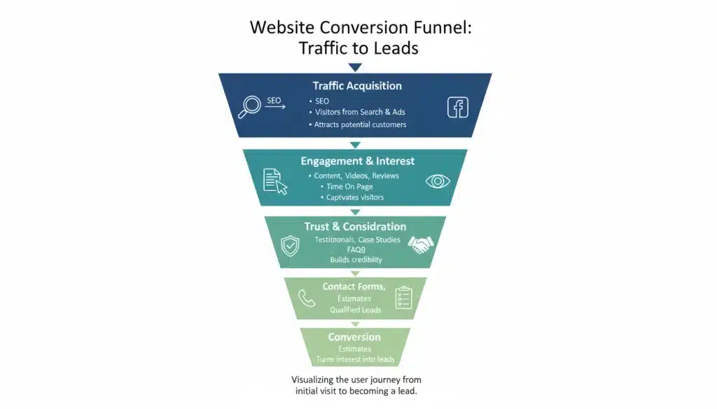 Website Conversion Funnel Traffic to Leads Website Conversion Funnel Traffic to Leads