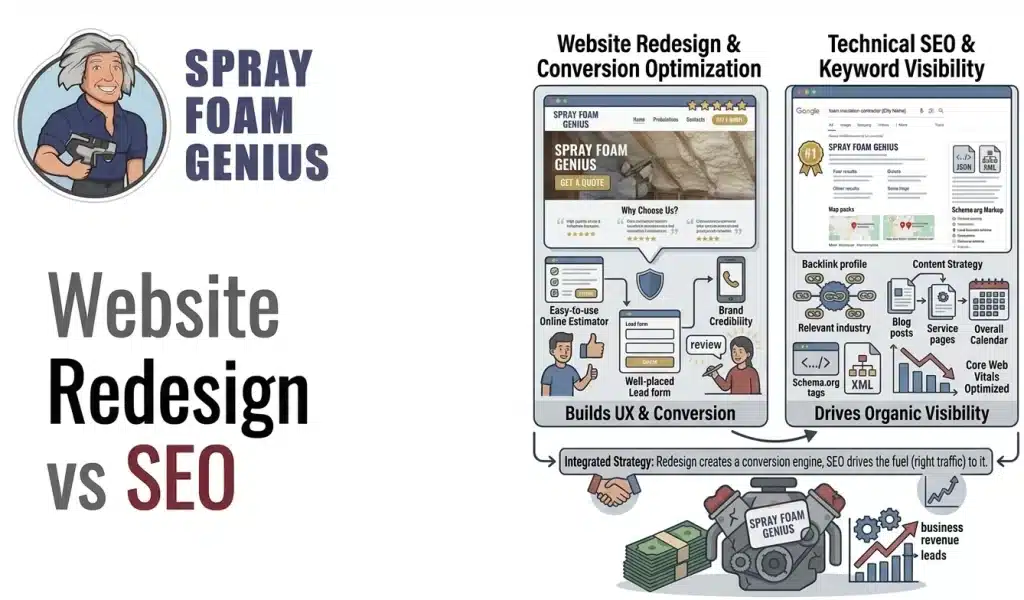 Website Redesign vs SEO for Insulation Companies What Should You Do First
