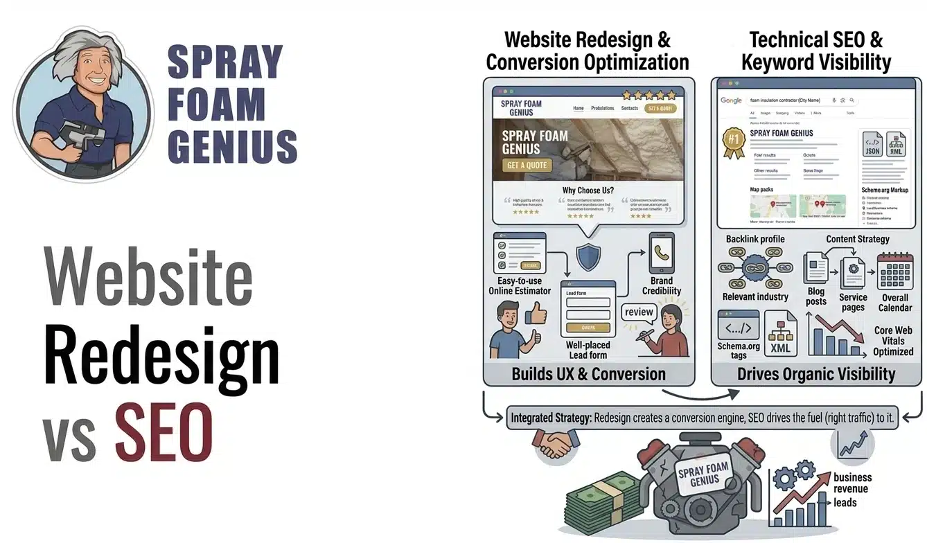 Website Redesign vs SEO for Insulation Companies What Should You Do First