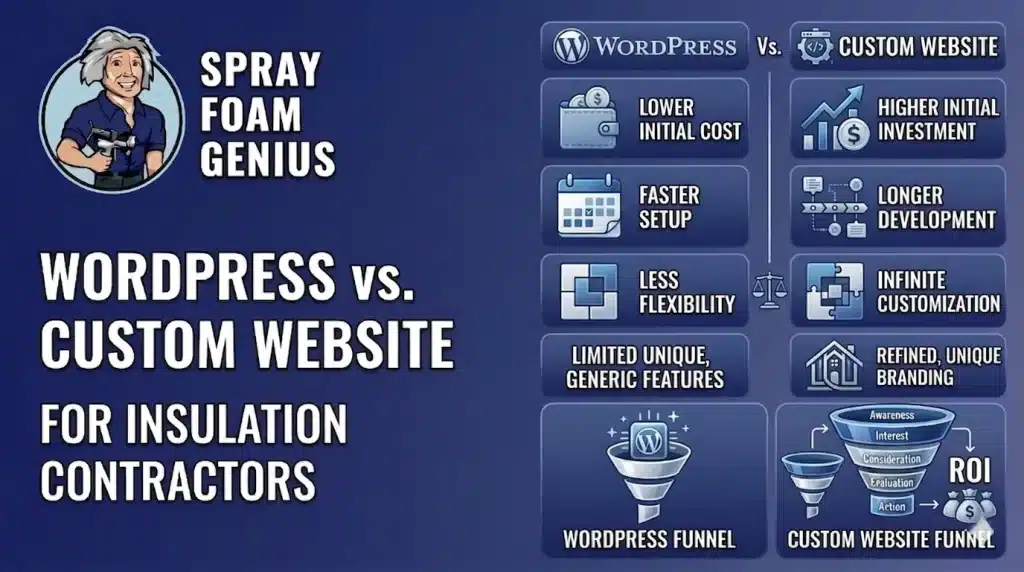 WordPress vs Custom Website for Insulation Contractors What&rsquo;s Worth the Money