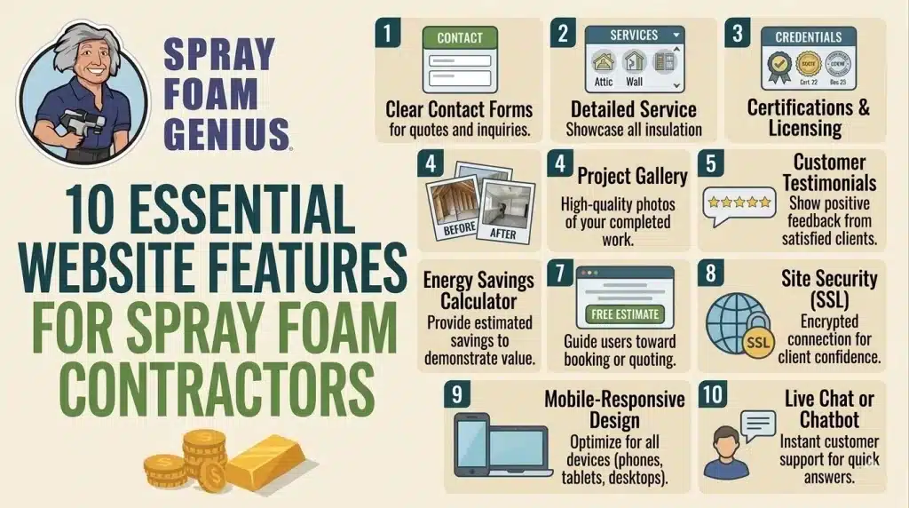 10 Essential Features Every Spray Foam Contractor Website Needs (2) 10 Essential Features Every Spray Foam Contractor Website Needs (2)